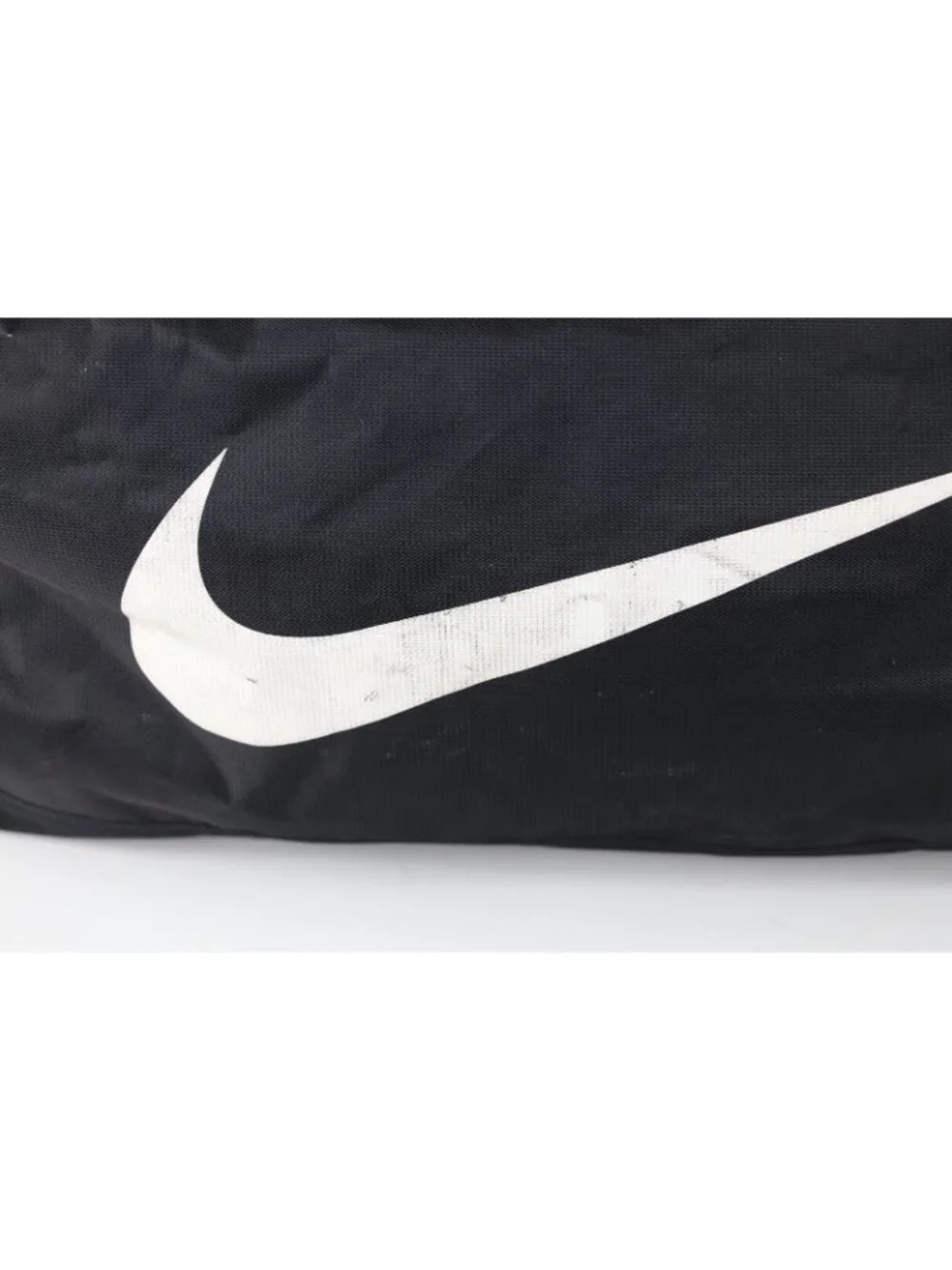 Vtg 90s Nike Distressed Travis Scott Big Swoosh Duffel Bag Carry On Black Large